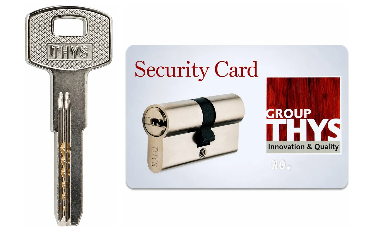 The Thys key and security card